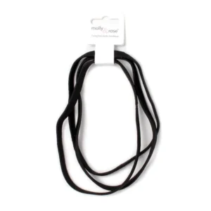 Elastic bandeaux - Black - Card of 3 - 1cm thick