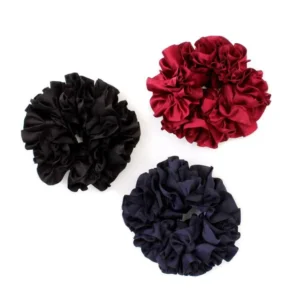 Regular - Ruffle satin scrunchie.Dia.10cm