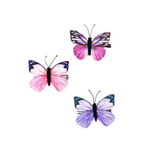 Fabric butterfly on a clip. 3cm